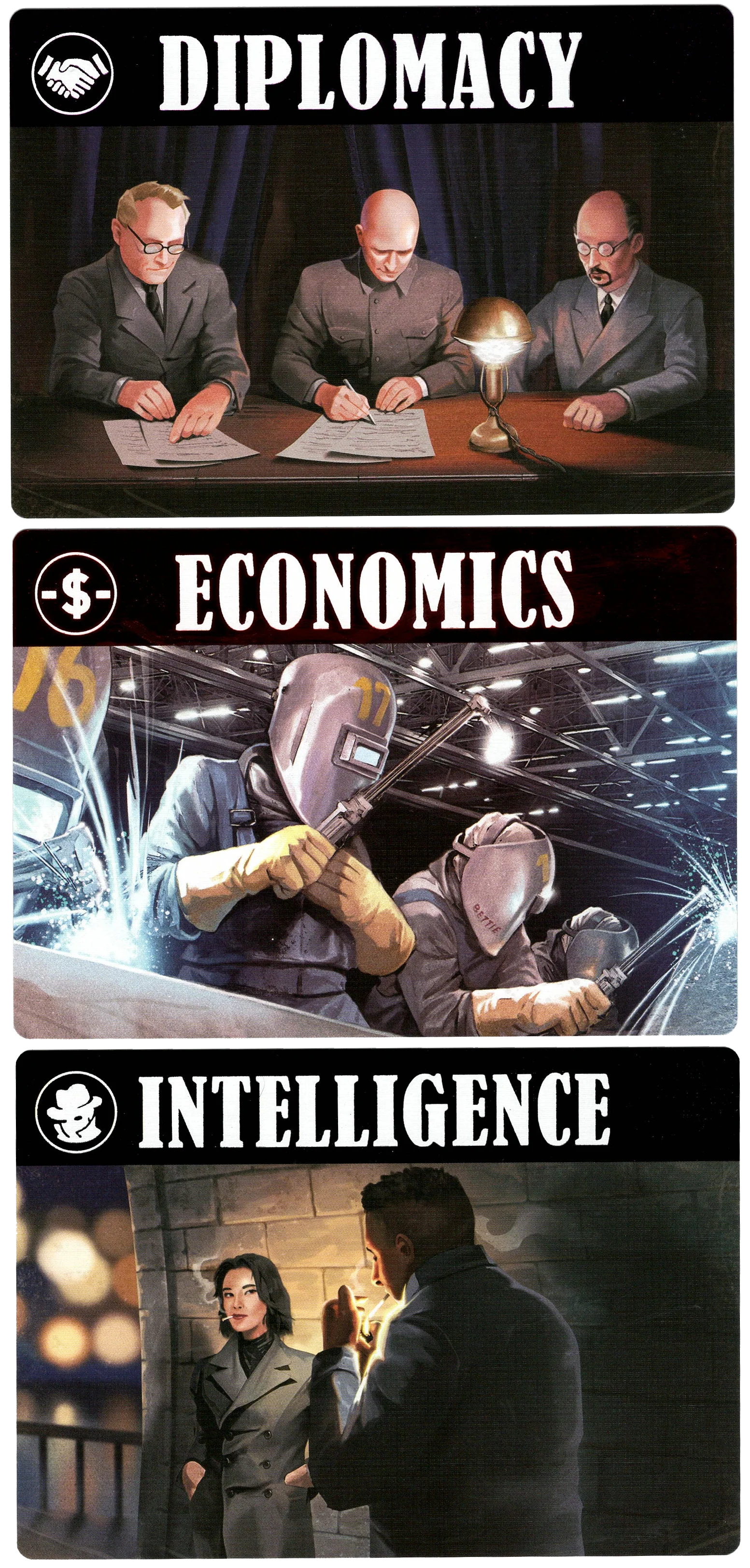 Air, Land, & Sea: Spies, Lies, & Supplies – Economics, Diplomacy and Intelligence Foil Cards - Image 2