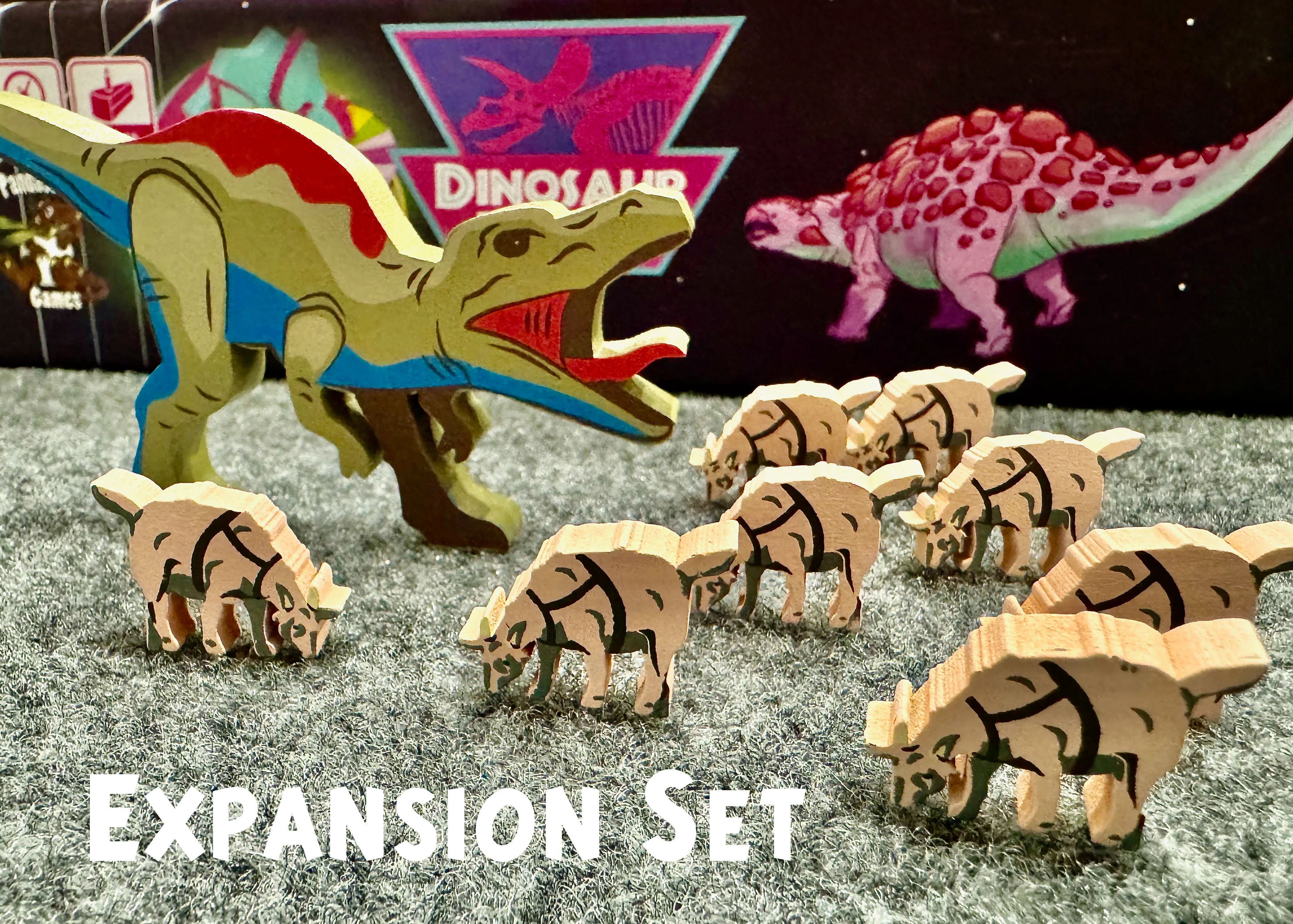 Dinosaur Island: Wooden Dinosaur Upgrade Set (Meeple Source) - Image 10