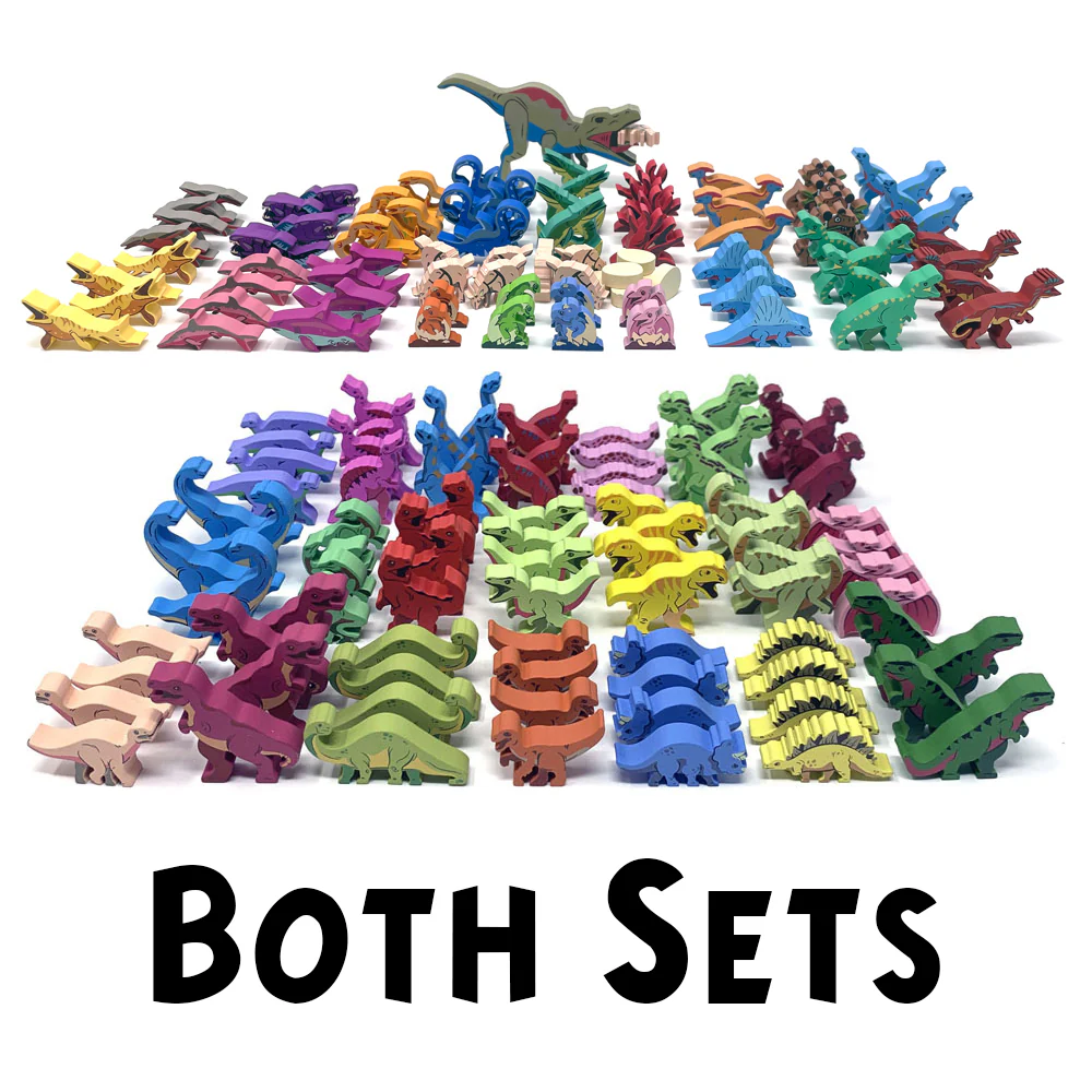 Dinosaur Island: Wooden Dinosaur Upgrade Set (Meeple Source) - Image 2