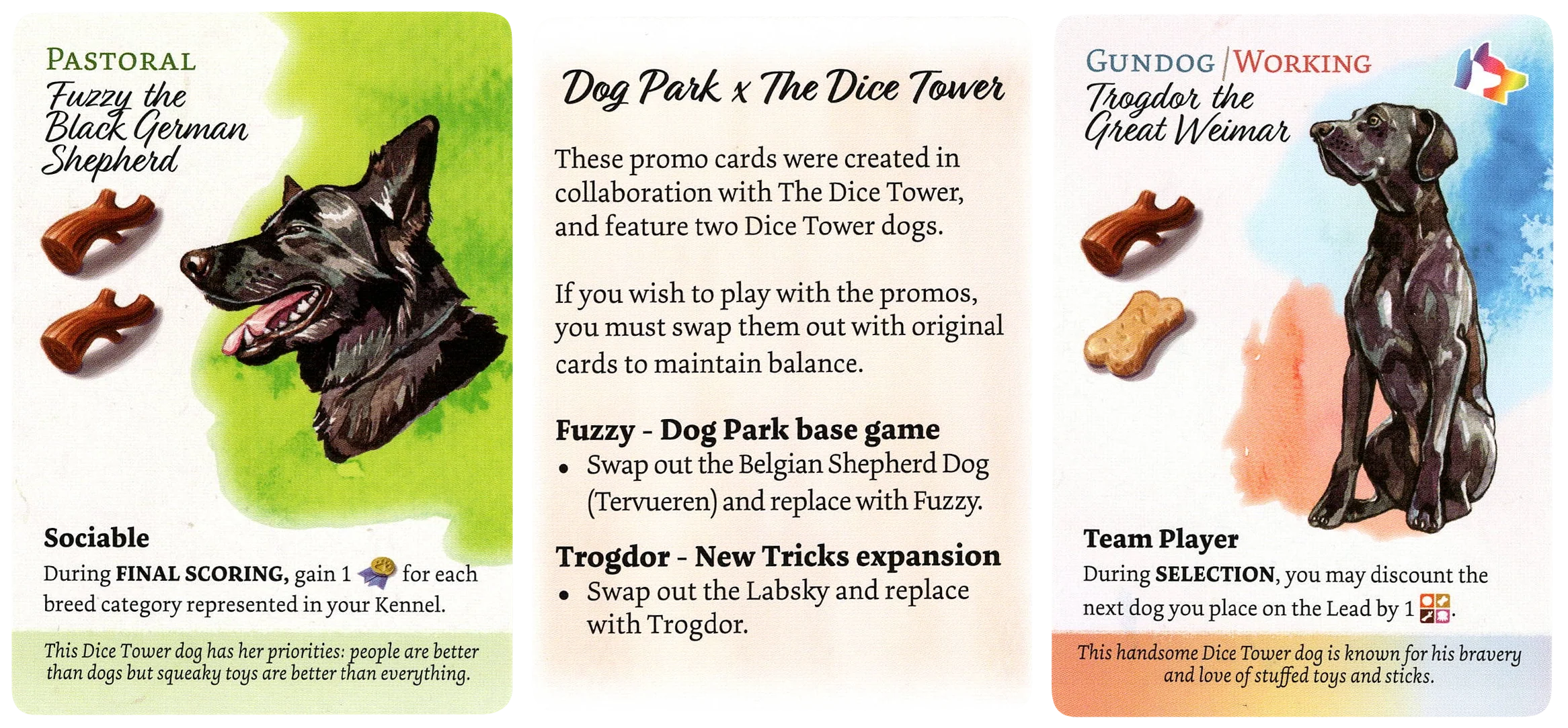 Dog Park: Fuzzy & Trogdor Promo Cards