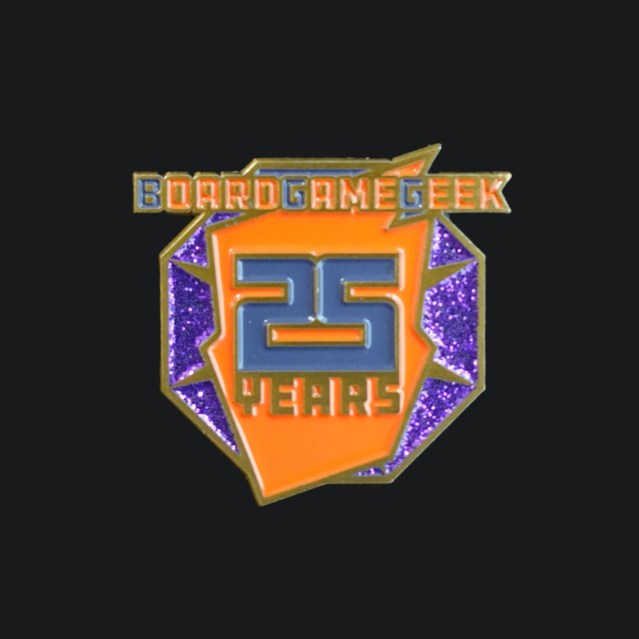 Gen Con Pin Bazaar 2025: "BoardGameGeek 25 Years" Enamel Pin