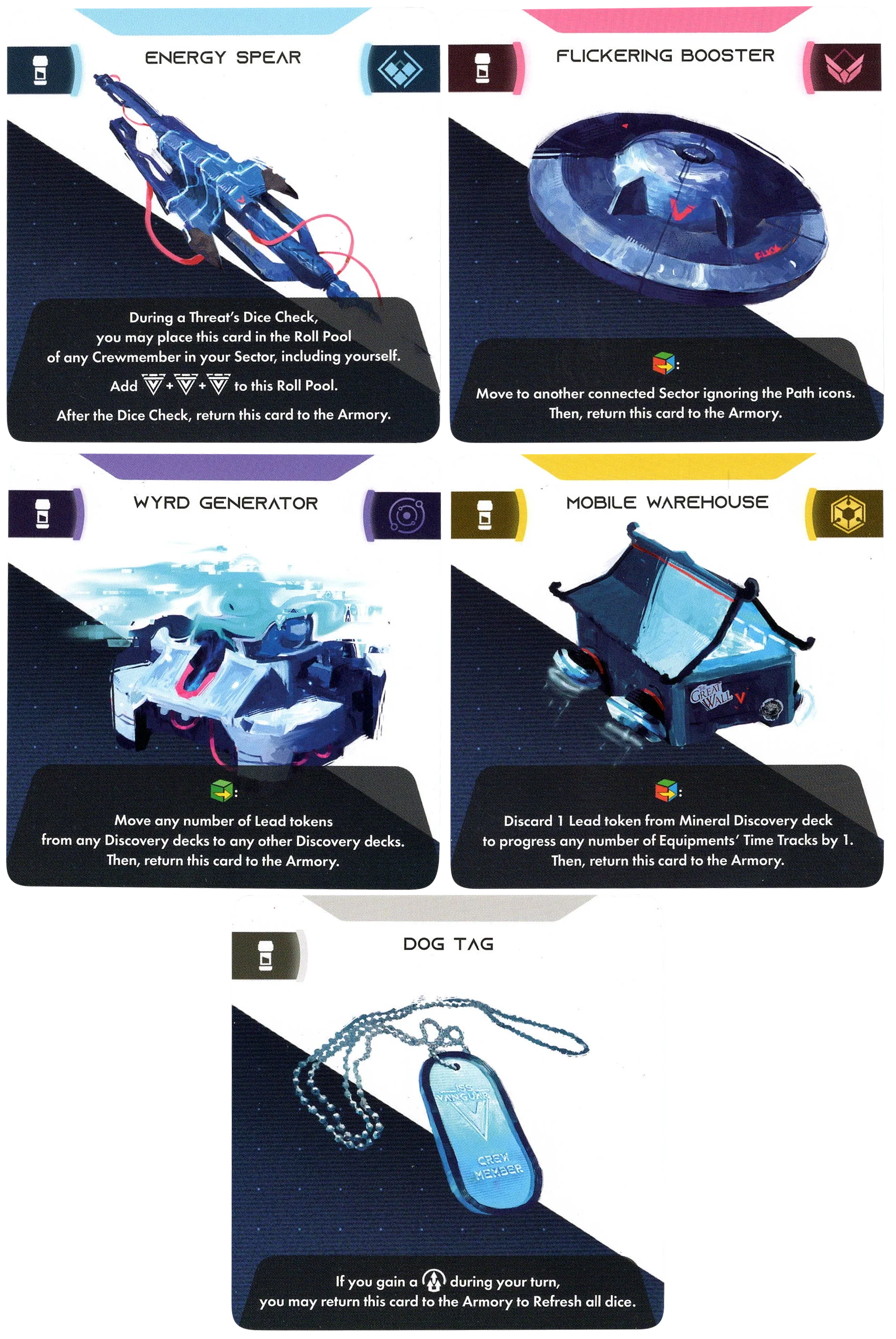 ISS Vanguard: Equipment Promo Cards