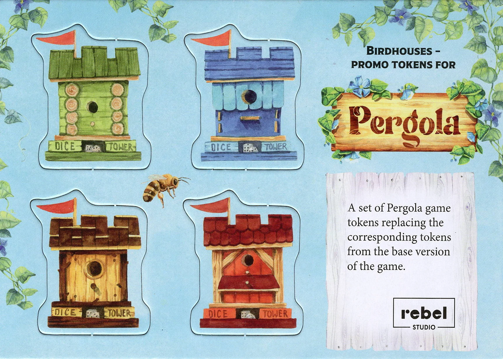 Pergola: Dice Tower Birdhouses Promo Tokens