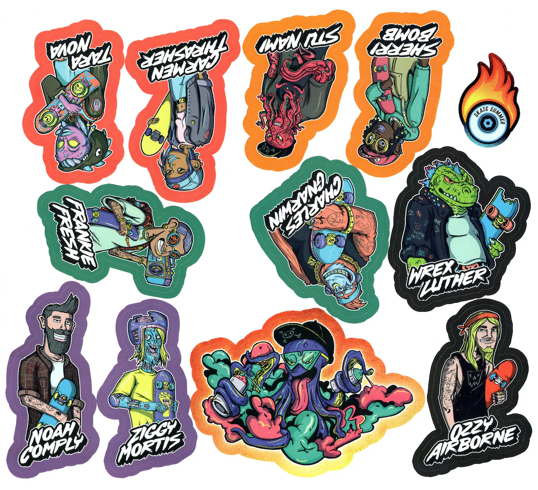 Skate Summer: Sticker Pack - Image 2