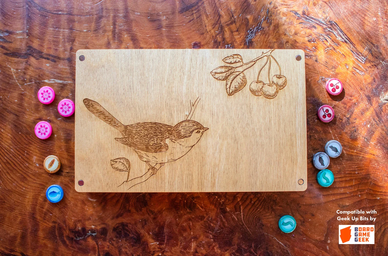 Strata Strike - Wooden Resource Storage Box for use with Wingspan - Image 6