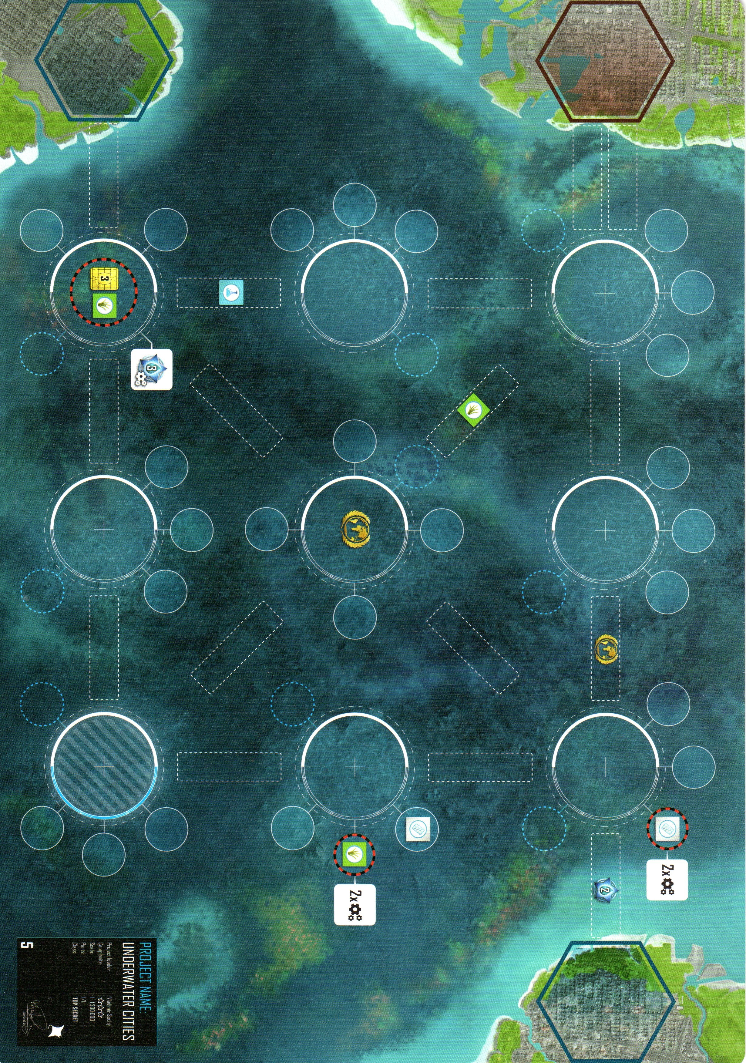 Underwater Cities: Double-SIDED Player Boards - Image 2