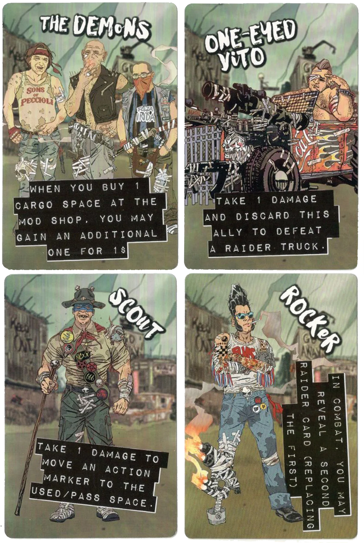 Wasteland Express Delivery Service: Rocker, Scout, One-Eyed Vito, The Demons